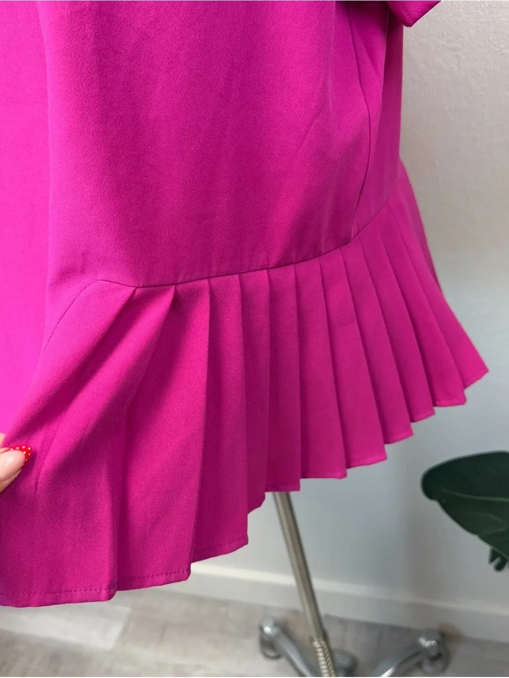 ELOQUII Pink Pleated Hem Peplum Top - Size 14